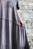Tasha Damask T Shirt Maxi Dress Chocolate
